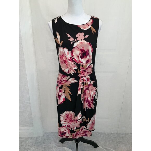 White House Black Market size Medium Sleeveless Floral Print Dress - Picture 2 of 6